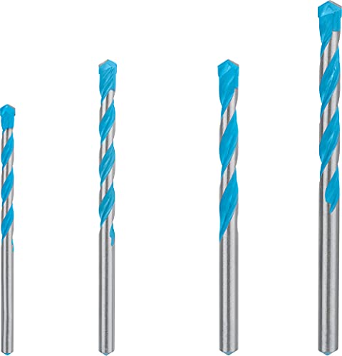 Bosch 4x Set di Punte Expert CYL-9 MultiConstruction (Diametro 5, 5-8 mm, Accessorio Trapano a Percussione), Plastica, Non Applicabile, Ø 5.5/6/7/8 mm