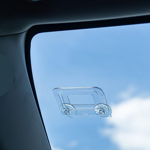 Windschutzscheibe Parkausweis Halterung, 2 Stück, in Transparent, Halter mit Saugnäpfen, Parkausweishalter Scheibe, Autoscheibe Parkscheinhalter, Kartenhalter Parkticket, Auto Saugnapf Clip Ticket