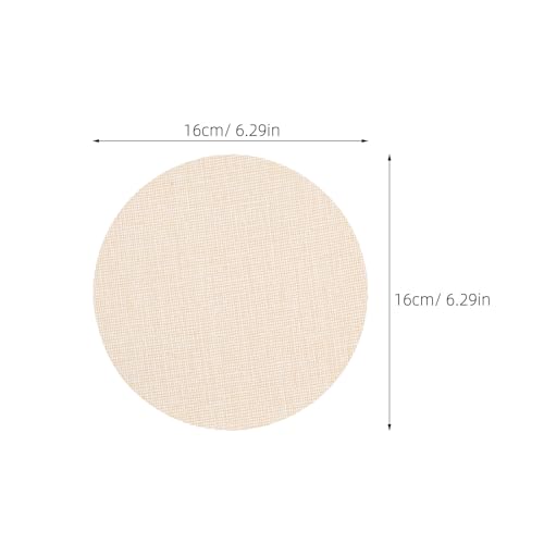 Image of HOMSFOU 2pcs Lampshade Diffuser: 6. 3 Inch Anti-glare Soft Light Diffuser For Ceiling Lamps - Cloth Lampshade with Stickers For Nursery Bedroom Living Room (khaki)