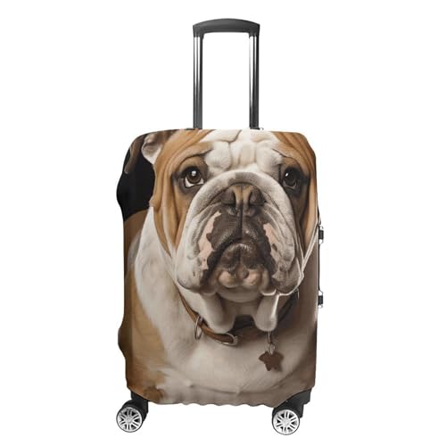 English-Bulldog Printed Luggage Cover Protector, Fits 18-32 Inch Luggage