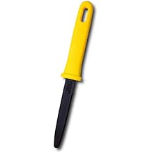 CANARY Cardboard Cutter with Non-Stick Coated Blade - 7.5" Box Cutter Utility Knife for Breaking Down Boxes & Opening Packages - Made in Japan, Yellow