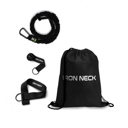 Image of Iron Neck Resistance Band, Durable Exercise Band with Steel Carabiners for Neck Training, Strength Workouts, Stretching, and Rehab
