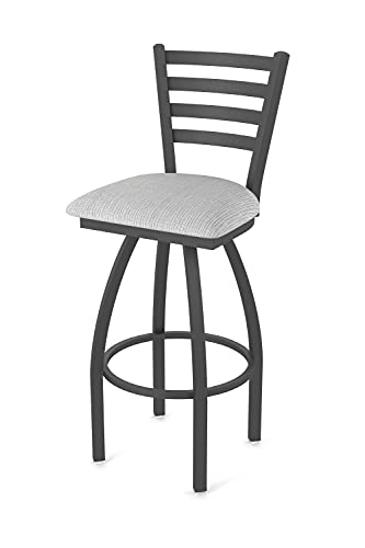410 Jackie Butaco Giratorio de Barra 36" con Acabado en Pewter y Asiento Graph Alpine miniatura 1