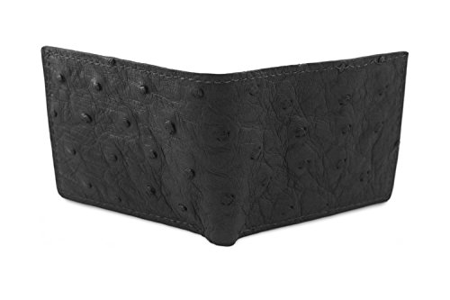Genuine Ostrich Skin Leather Bifold Wallet Handmade2