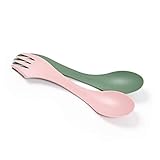 Light My Fire Camping Spork - 2 Pack Lefty Sporks Reusable - BPA Free Bio-Based Plastic Cutlery - Camping Utensils for Left Handed People - 3 in 1 Camping Spoon Fork Knife Combo - Spork Travel