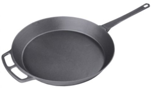 Fundición de hierro-hornear pan Contacto con grandes asas soldadas y un