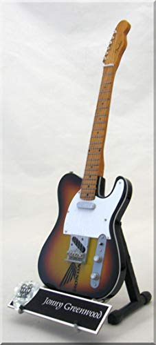 JONNY GREENWOOD Guitare Miniature avec médiator RADIOHEAD - Les Beatles, Paul McCartney, John Lennon, RIngo Starr, George Harrison JONNY GREENWOOD Guitare Miniature avec médiator RADIOHEAD – Image 3