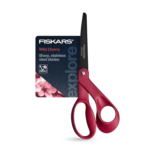 Fiskars® Non-stick Explore Collection Scissors, Wild Cherry (8 in.)