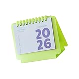 Con impresión resistente a la decoloración en c recubierto sostenible y construcción liviana de este calendario mensual portátil para escribir notas ofrece visibilidad nítida de la fecha durante todo año 2026