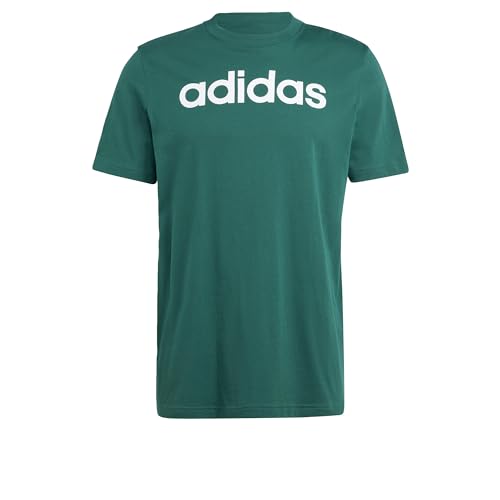 adidas Men's Essentials Single Jersey Linear Embroidered Logo T-Shirt Legacy