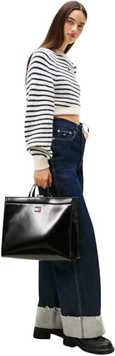 Tommy Jeans Women's Tjw Must Tote Aw0aw17869, Black (Black), One Size