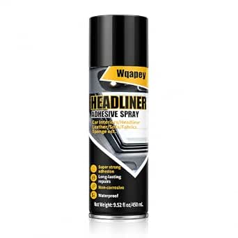 Car Headliner Spray Adhesive, Strong Auto Interior Glue Spray for Car Roof Liner, Fabric, Vinyl, Leather, Plastic Trim, Fast Dry Waterproof Upholstery Spray Glue for Automotive Repair
