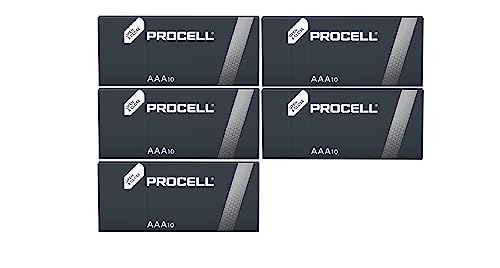 Duracell Lot de 50 mini stylos Procell AAA (5 blisters de 10 piles) 50 piles (LR03/Mini Stilo/Micro)