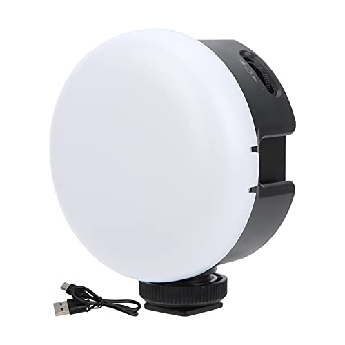 Tragbare Kamera Rundes Fülllicht Dual-Farbtemperatur-Mini-LED-Videoleuchte mit Farbpapier für Fotografie, Live-Streaming