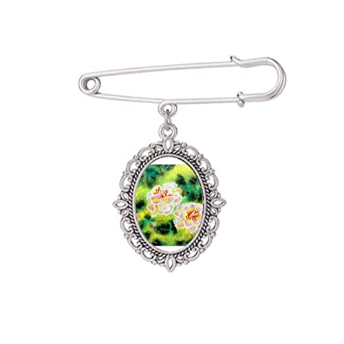 Broche de peinture de fleur fascination pour robe chemise châle femme M