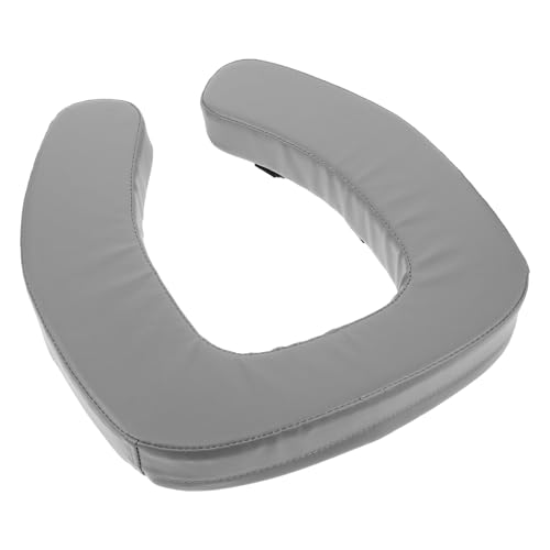 HEANUJJ Almohadilla Elevadora de Asiento de Inodoro Gris para Personas Mayores, Cojín Acolchado y Grueso Base Antideslizante, Elevador de Wc para Uso Doméstico y Baño Seguro