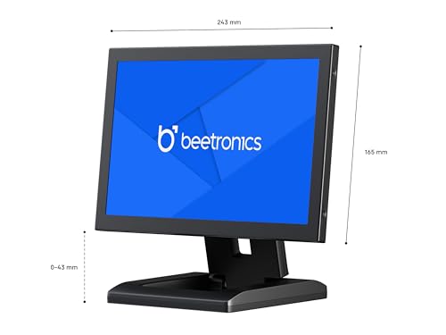 Image of Beetronics 10-Inch Full HD IPS Monitor - Professional Industrial-Grade Display | HDMI, VGA, BNC, RCA Inputs | Durable Metal Housing, Matte Screen, 24 /7 Continuous Operation, Wide Viewing Angle, 10HD7M