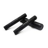MOUMOUTEN 60pcs M8*50mm Double End Threaded Stud, Grade 8.8 Carbon Steel Black Oxide Finish Equal Long Threaded Rod Bar for Furniture Industrial Maintenance Connection Fasteners