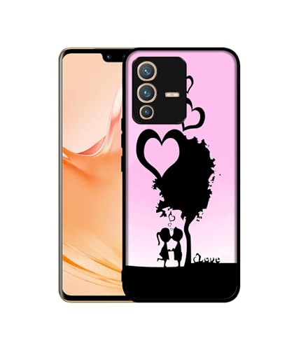 Image of Sweet Love Design Premium 2D Printed Metal Back Case Cover for Vivo V23 Pro 5G