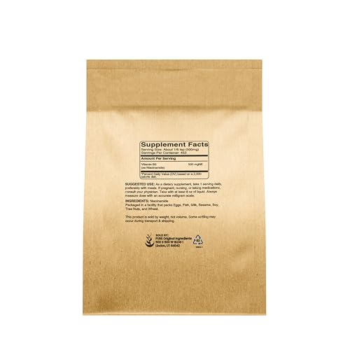 PURE ORIGINAL INGREDIENTS Niacinamide (8oz) Flush-Free Vitamin B3 Powder, Dietary Supplement