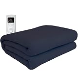 Elektrische Heizdecke mit Abschaltautomatik | 10h Timer | 150 x 80 cm | bei 30° waschbar | 5 Temperaturstufen | Fernbedienung | Wärmedecke | Wärmeunterbett | Wärme Decke | Heiz Decke |