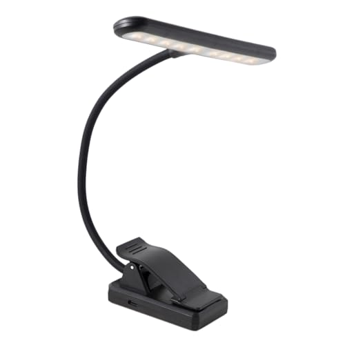 Toddmomy Rechargeable Clip on Light for Sheet Music Dimmable Music Stand Lamp 27 Led Lights