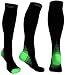 Physix Gear Compression Socks for Men & Women 20-30 mmhg, Best Graduated Athletic Fit for Running Nurses Shin Splints Flight Travel & Maternity Pregnancy - Boost Stamina Circulation & Recovery GRN S/M