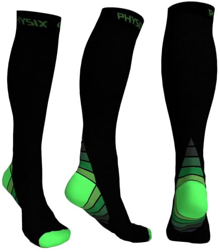 Image of Physix Gear Compression Socks 20-30 mmHg - Men & Women - Running, Nurses, Shin Splints, Flight, Travel