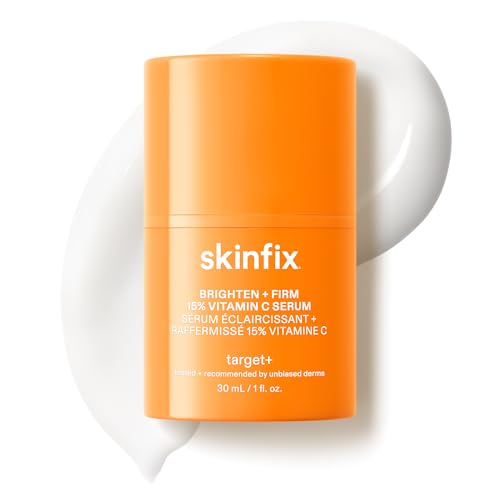 Skinfix Brighten + Firm 15% Vitamin C Serum for Face - Visibly Fades Dark Spots & Fine Lines - Safe for Sensitive & Aging Skin