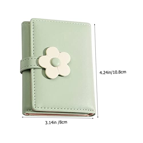 Cute Flower Pattern Student Purse Trifold Wallet for Portable PU Card Holder for Credit and Id Cards Lightweight Decorative Coin Change Bag for Teen Daily Use2