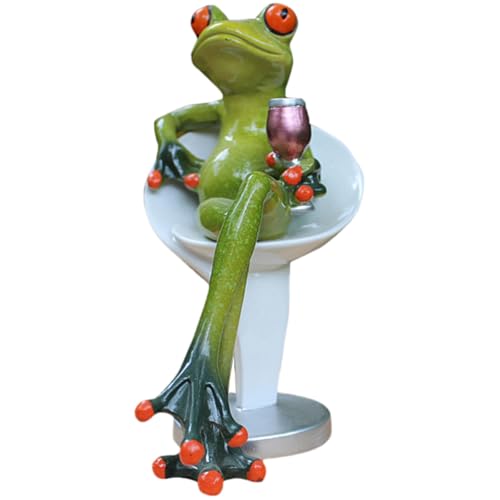 Figurine grenouille résine verte Uonlytech décoration voiture