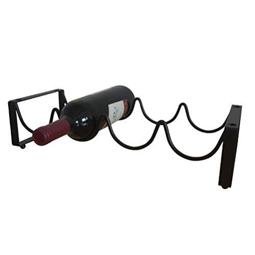 Soporte de vino para 4 botellas de alambre fuerte creativo miniatura 3