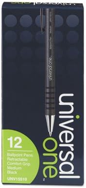 Comfort Grip Ballpoint格納式ペン,ブラックInk , Medium , Dozen , Sold as 1 D