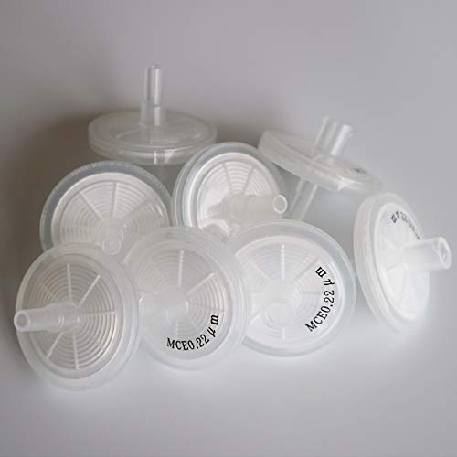 Image of MCE (Mix Cellulose Ester) Syringe Filters Diameter 25mm Pore Size 0.22μm for lab Filtration by Allpure Biotechnology (Mix Cellulose Ester, Pack of 100)