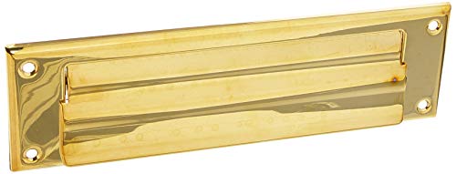 Baldwin 0015031 Letter Box Plate, Unlacquered Bright Brass #1