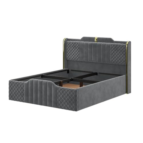 Image of Wakefit Velura Queen Size Storage Upholstered Bed