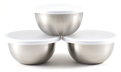 Anchor Hocking Stainless Steel Nesting Pinch Bowls with Lids, 4.4 Ounce, 6-Piece Set