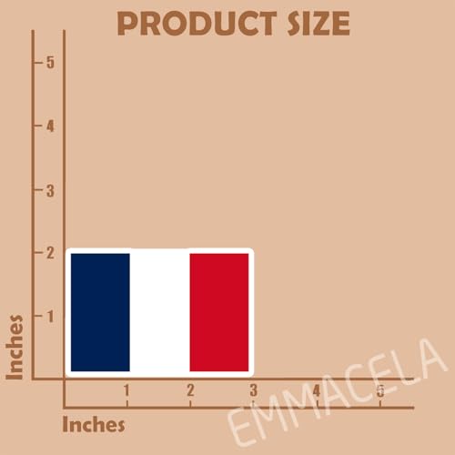Image of (3PCS) France Flag stickers, Countries Flag Stickers - Waterproof Vinyl Decals For Laptops, Tumblers, Water Bottles, Books, Scrapbooks, Size 3 x 2 Inch