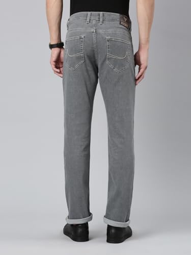 Image of Mens Casual Mid Rise Regular Length Denim Jeans