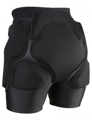 3D Protection Padded Shorts, Hip Butt Tailbone Crash Pad Pants, Impact...