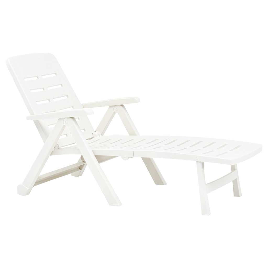 Trona plegable de plástico, color blanco