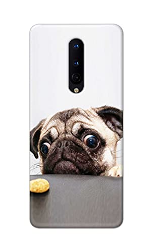 Image of PRINTFIDAA� Printed Hard Back Cover Case for OnePlus 8 Back Cover (Pug Dog) -2808
