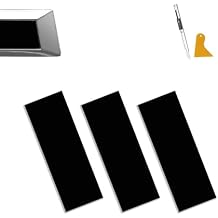 3PCS DIY Carbon Fiber Decals Emblem Kit, with Spatula and Cutter, Compatible with Chevy, Size 11.8" x 3.93" Matte Black