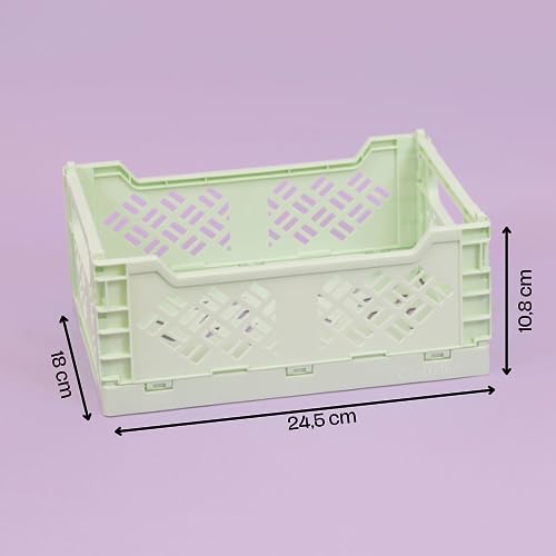 Image of Craftelier - Box for Organisation and Storage of Scrapbooking and Craft Materials | Foldable and Stackable Design | Large Size - Open Box Measures 24,5 x 18 x 10,8 cm - Colour Mint