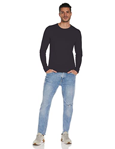 Jack & Jones Basic O-Neck tee L/S Noos Camisa Manga Larga, Navy Blue, M para Hombre