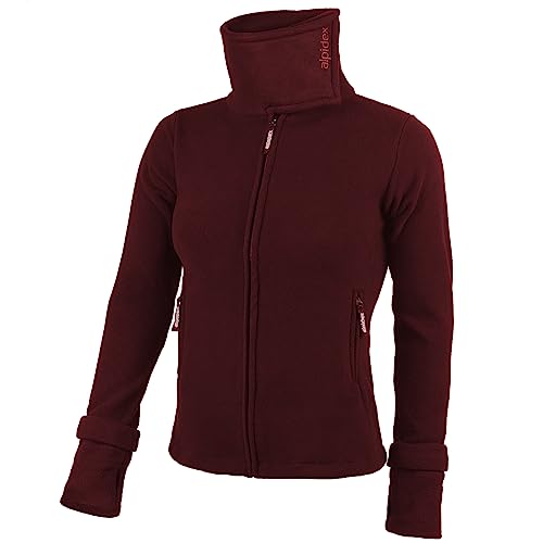 ALPIDEX Damen Fleecejacke Hoher Stehkragen Daumenlöcher Tailierte Winter...