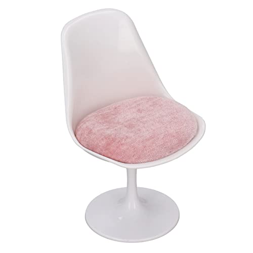 Dollhouse Round Feet Casual Rotatable Chair, Dollhouse Furniture Office Chair Bar Chair for 1:6 Scale Doll House Handlebargrip Simulation Furniture(Without Armrest£©