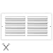 14"w X 8"h Steel Return Air Grilles - Sidewall and Ceiling - HVAC Duct Cover - White [Outer Dimensions: 15.75"w X 9.75"h]
