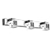 Letsun Modern 9W 3-light Cool White Bathroom Crystal Lights Wall Light LED Lamps Cabinet Mirror Lighting fixture