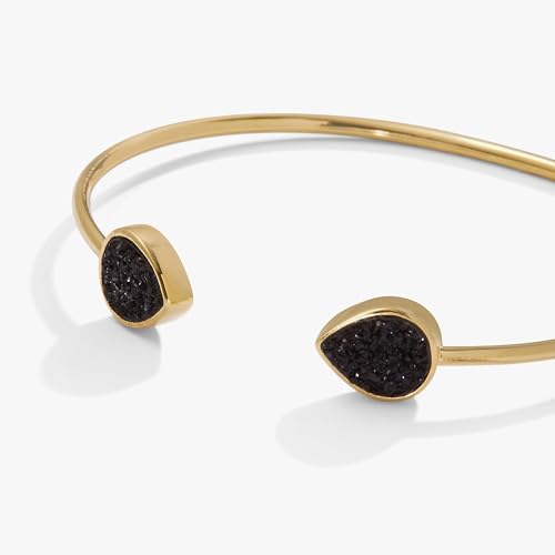 Alex and Ani Glitter Druzy Flex Cuff Bracelet, Black2